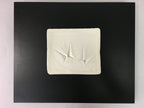 Japanese Hanging Ceramic Display Plate Seto ware Vtg Wood Frame Butterfly PX366