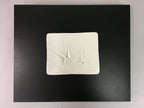Japanese Hanging Ceramic Display Plate Seto ware Vtg Wood Frame Butterfly PX367