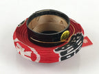 Japanese Hanging Paper Lantern Vtg Chochin Asakusa Kaminarimon Red Black PX647
