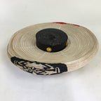 Japanese Hanging Paper Lantern Vtg Chochin Festival Washi Bmboo Crest LT49