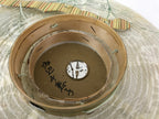 Japanese Hanging Paper Lantern Vtg Chochin Festival Washi Wood Frame Floral LT58