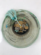 Japanese Hanging Paper Lantern Vtg Chochin Obon Festival Washi Wood Frame LT59