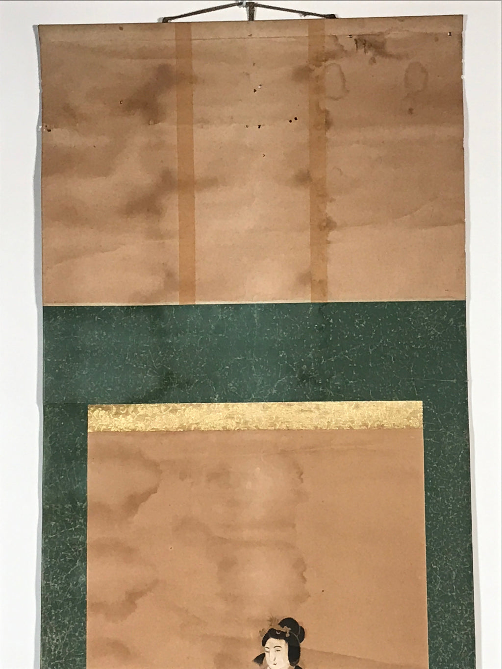 Japanese Hanging Scroll 7 Lucky Gods Auspicious Picture Vtg 1930 Kakejiku SC789