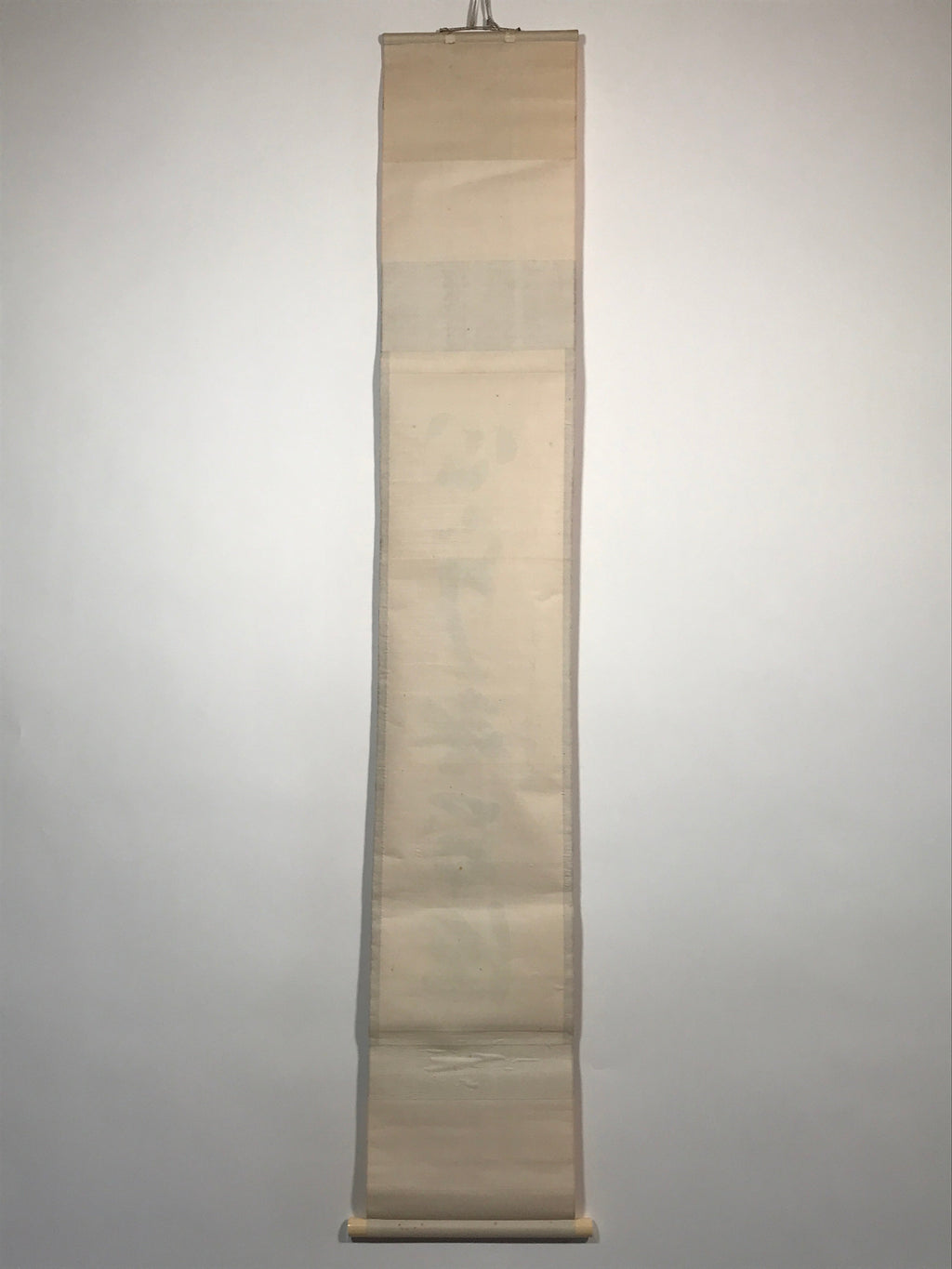 Japanese Hanging Scroll Calligraphy Shodo Black Ink Kanji Vtg Kakejiku SC776