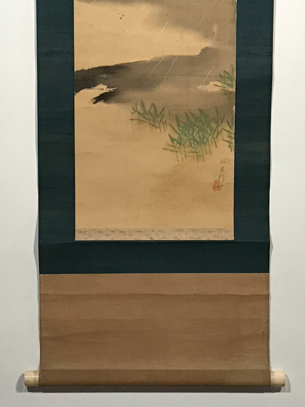 Japanese Hanging Scroll Crane Lake Picture Hokuyo Toda Kakejiku Kakemono SC777
