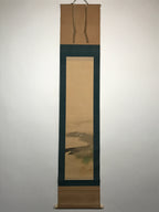 Japanese Hanging Scroll Crane Lake Picture Hokuyo Toda Kakejiku Kakemono SC777