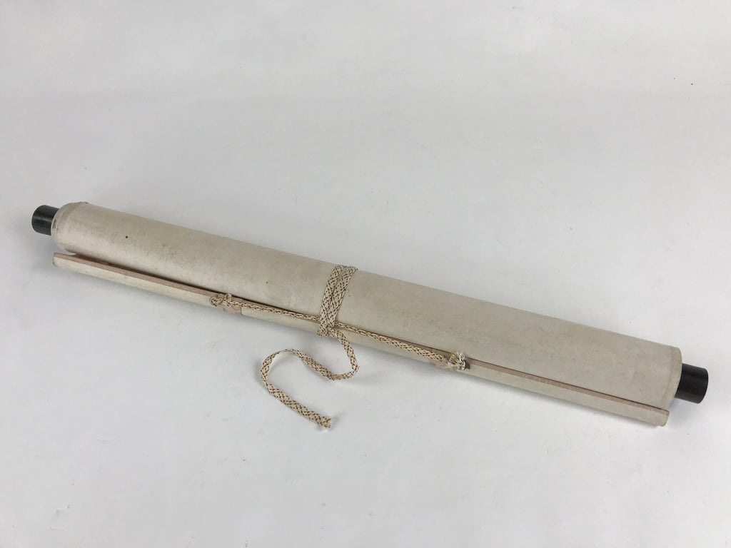 Japanese Hanging Scroll Crane Sunrise Flower Picture Vtg Kakejiku Kakemono SC783