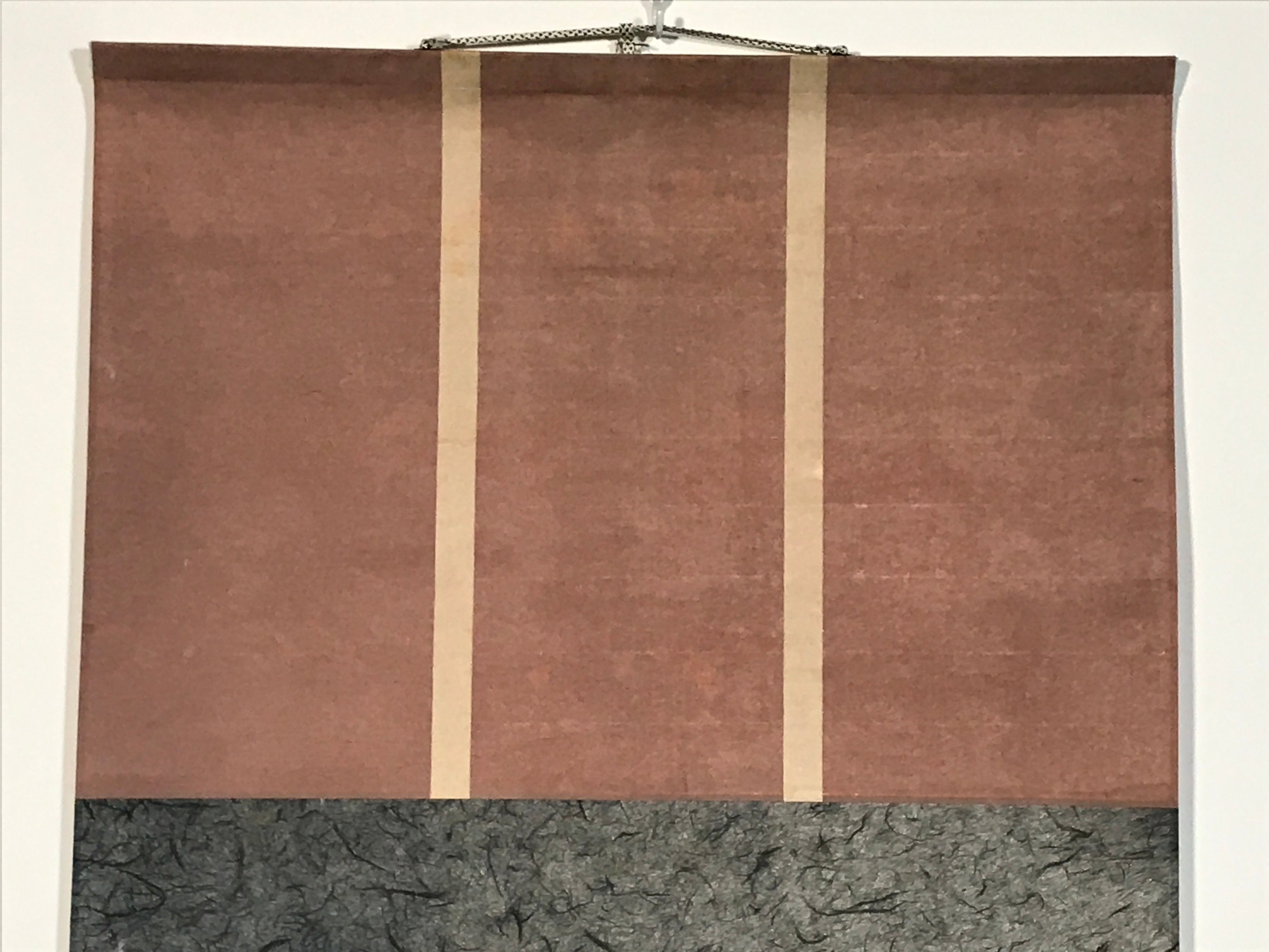 Japanese Hanging Scroll Fan Shape Mount Ibuki Ontake Kakejiku Kakemono SC806