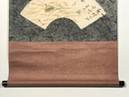 Japanese Hanging Scroll Fan Shape Mount Ibuki Ontake Kakejiku Kakemono SC806