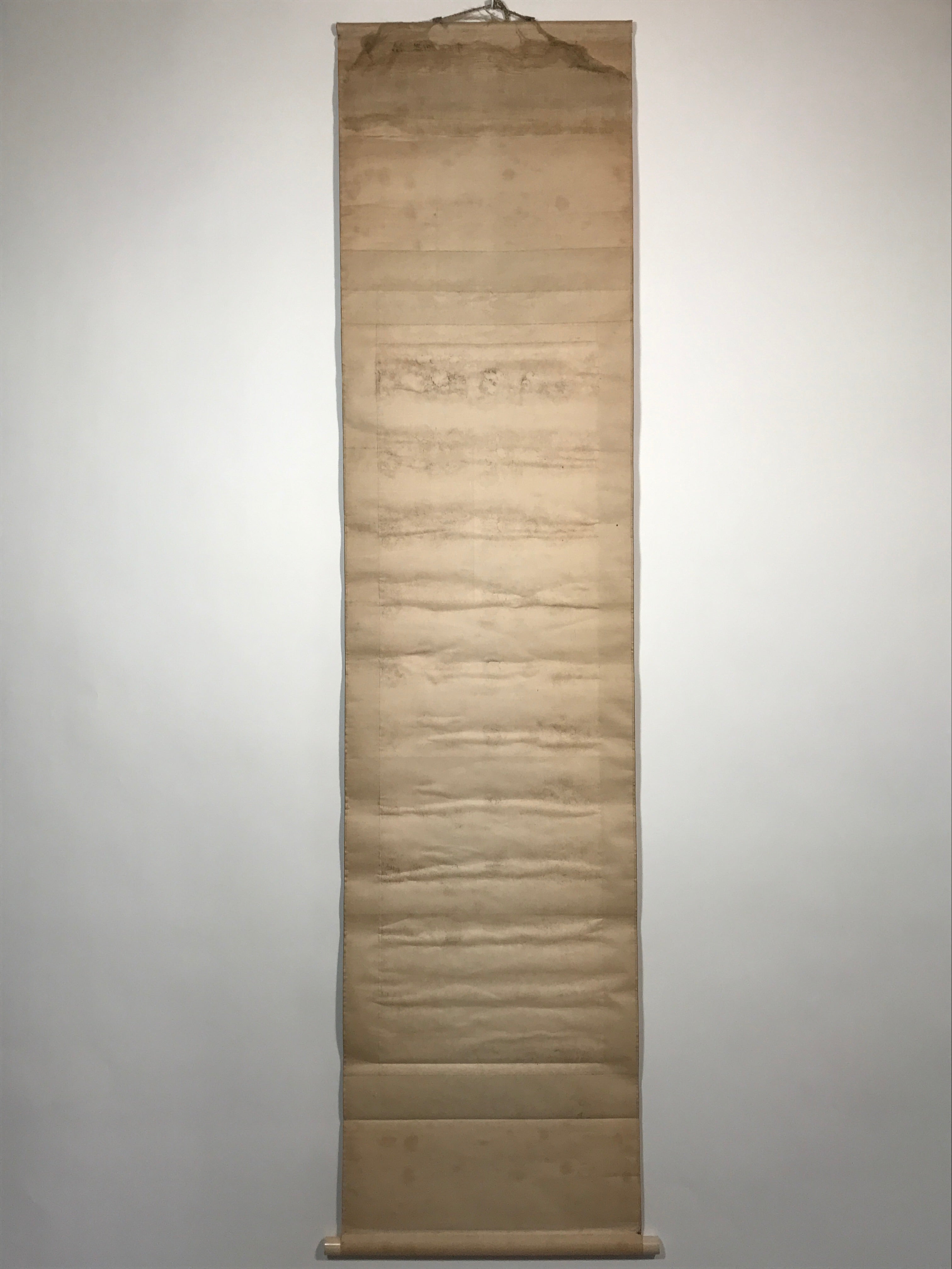 Japanese Hanging Scroll Green Kingfisher Riverside Reed Kakejiku Kakemono SC778