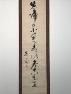 Japanese Hanging Scroll Kanji Poem Calligraphy Winter Kakejiku Kakemono SC805