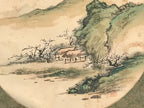 Japanese Hanging Scroll Kanji Poetry Spring Village Kakejiku Kakemono SC793
