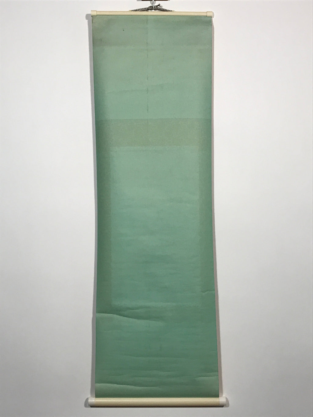 Japanese Hanging Scroll Printed Sansui-ga Mountain River Vtg Kakejiku SC768