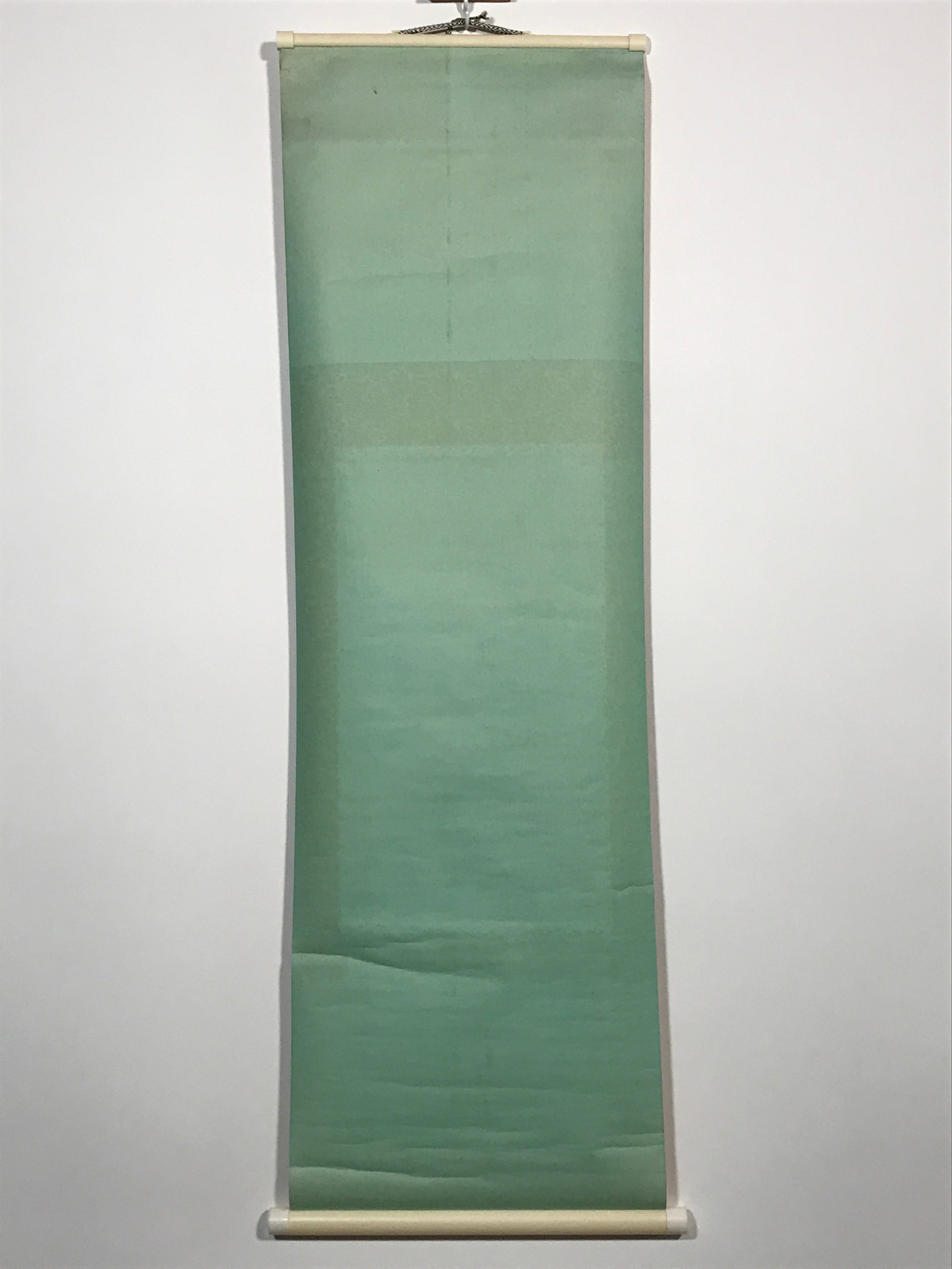 Japanese Hanging Scroll Printed Sansui-ga Mountain River Vtg Kakejiku SC768