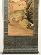Japanese Hanging Scroll Spring Mountain Village Picture Kakejiku Kakemono SC795