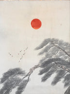 Japanese Hanging Scroll Takasago Old couple Celebration Vtg Kakejiku SC774