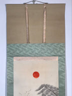 Japanese Hanging Scroll Takasago Old couple Celebration Vtg Kakejiku SC774