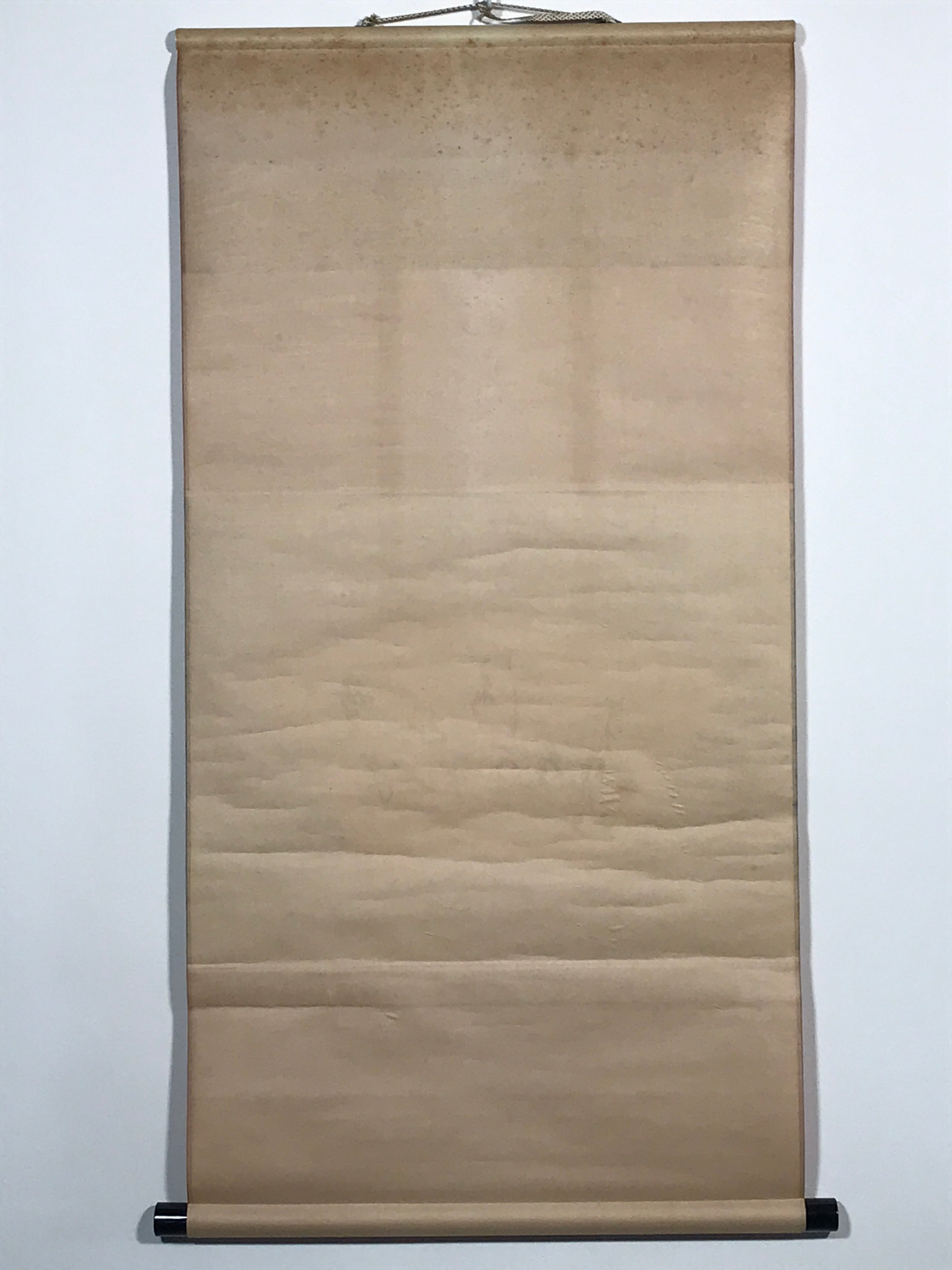 Japanese Hanging Scroll Vtg Calligraphy Kanji Poem Fan Shape Kakejiku SC787