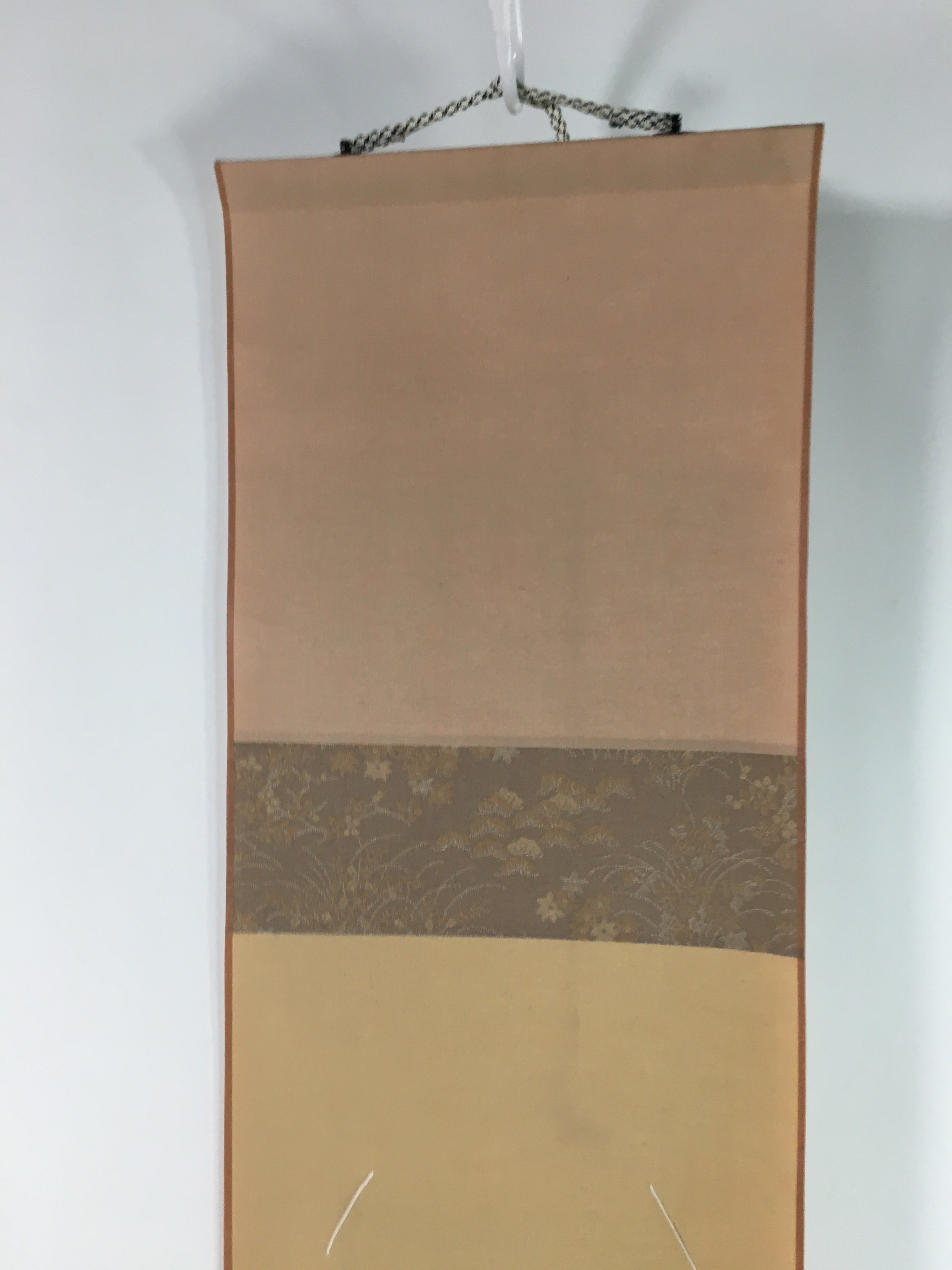 Japanese Hanging Scroll Vtg Kakejiku Kakemono 15x15cm Space Insert SC714