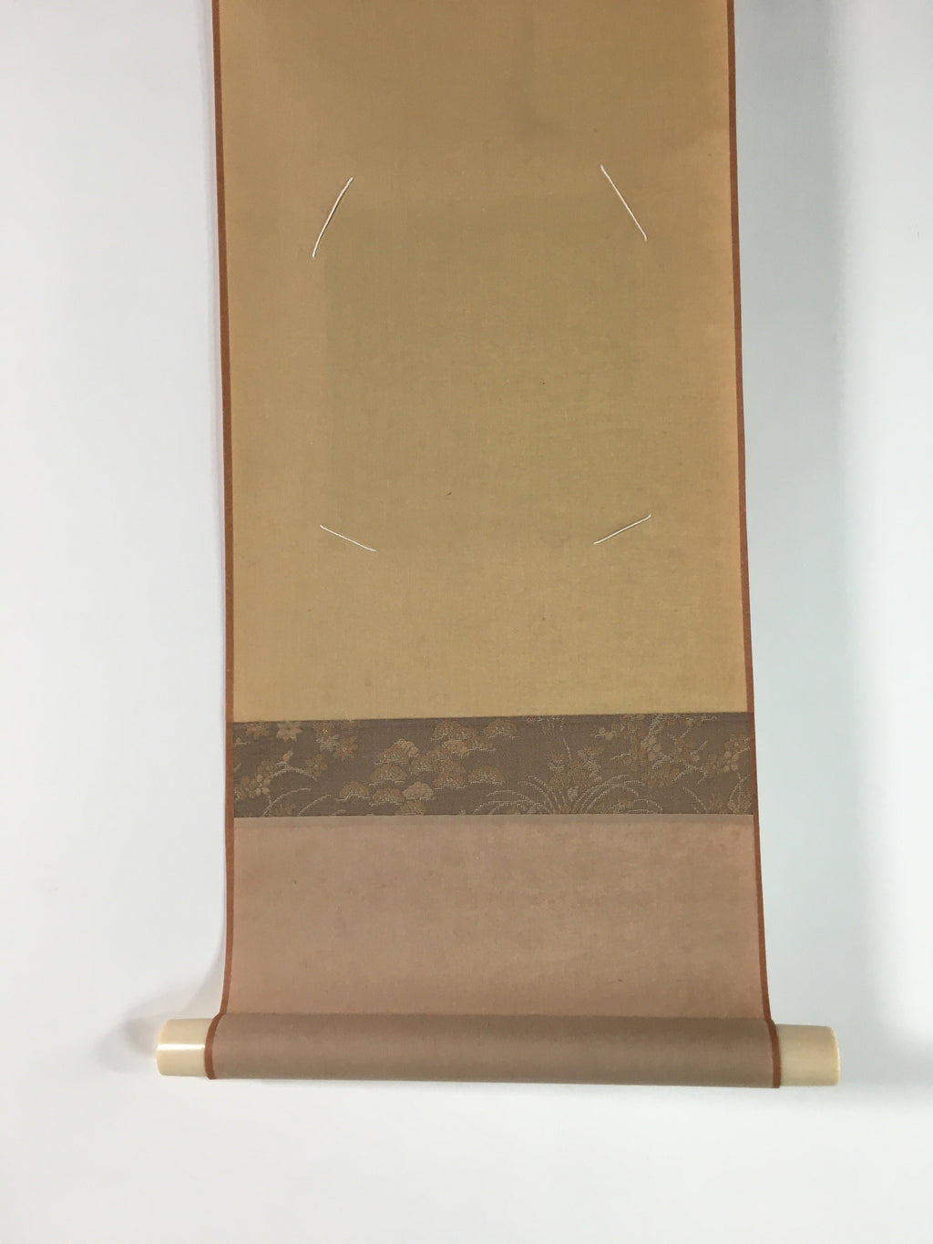 Japanese Hanging Scroll Vtg Kakejiku Kakemono 15x15cm Space Insert SC714