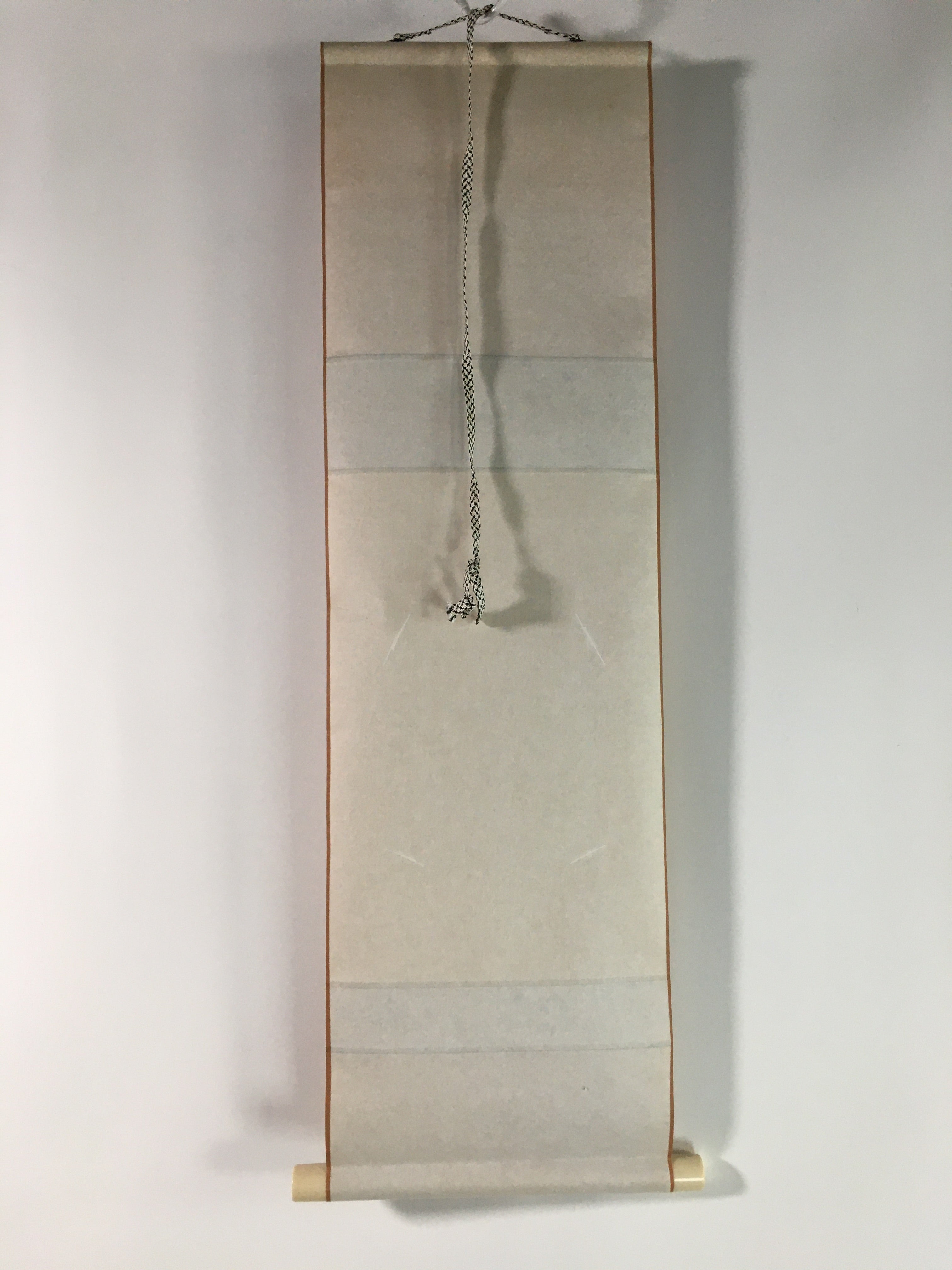 Japanese Hanging Scroll Vtg Kakejiku Kakemono 15x15cm Space Insert SC714