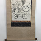 Japanese Hanging Scroll Vtg Kakejiku Kakemono 7 Lucky Gods Daikoku SC704