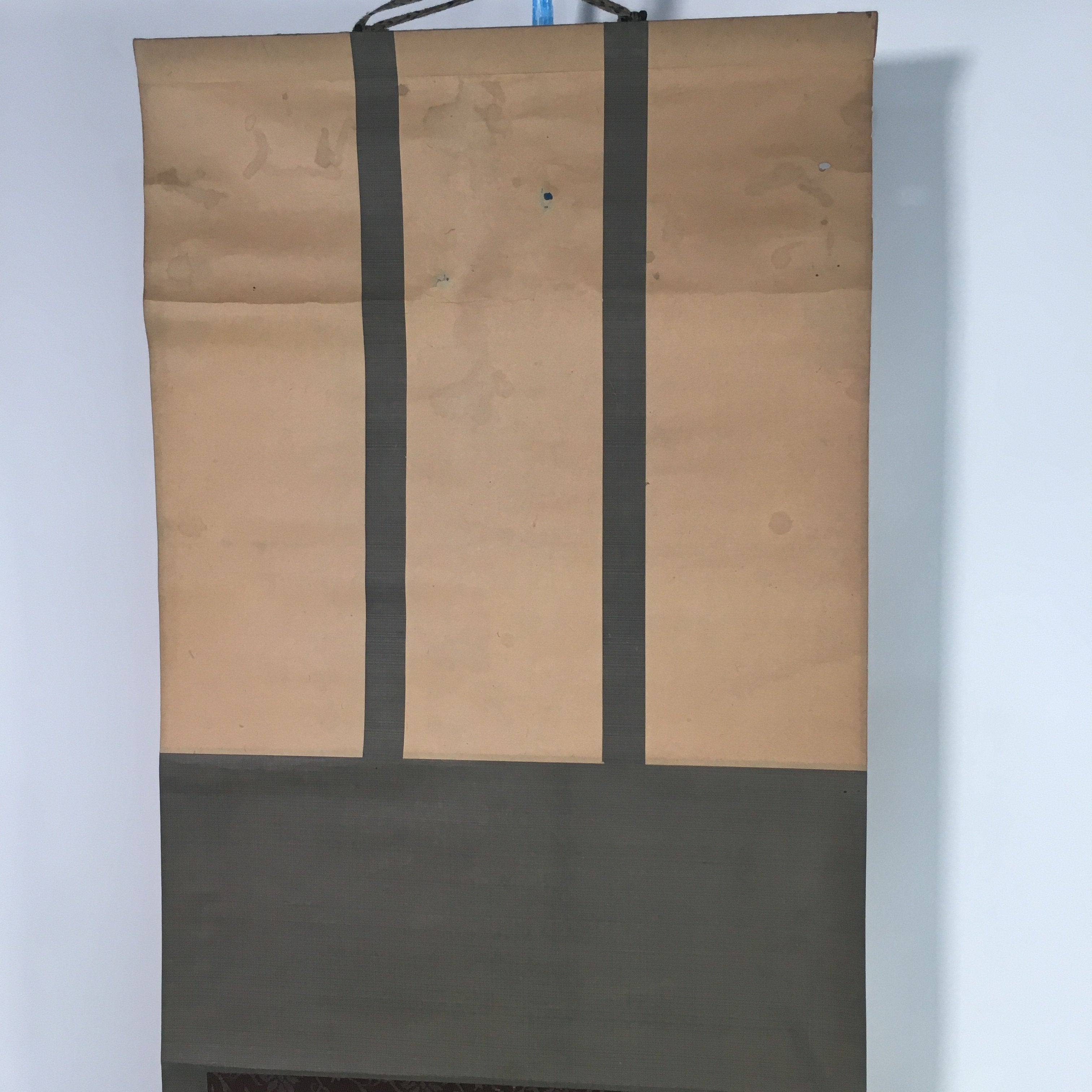 Japanese Hanging Scroll Vtg Kakejiku Kakemono Bamboo With Snow SC647