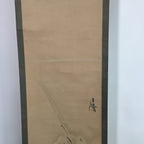 Japanese Hanging Scroll Vtg Kakejiku Kakemono Bamboo With Snow SC647