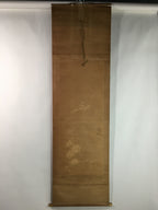 Japanese Hanging Scroll Vtg Kakejiku Kakemono Blue Birds Pine Tree Signed SC723