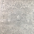 Japanese Hanging Scroll Vtg Kakejiku Kakemono Buddhist Buddha World SC698