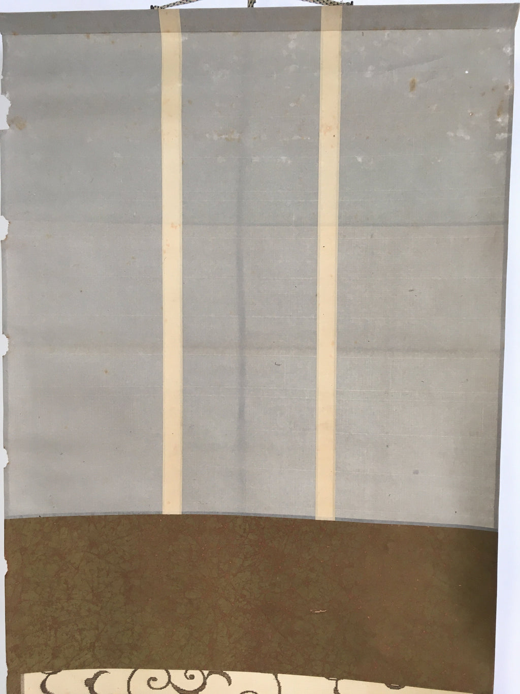 Japanese Hanging Scroll Vtg Kakejiku Kakemono Calligraphy Art Kanji Moon SC692
