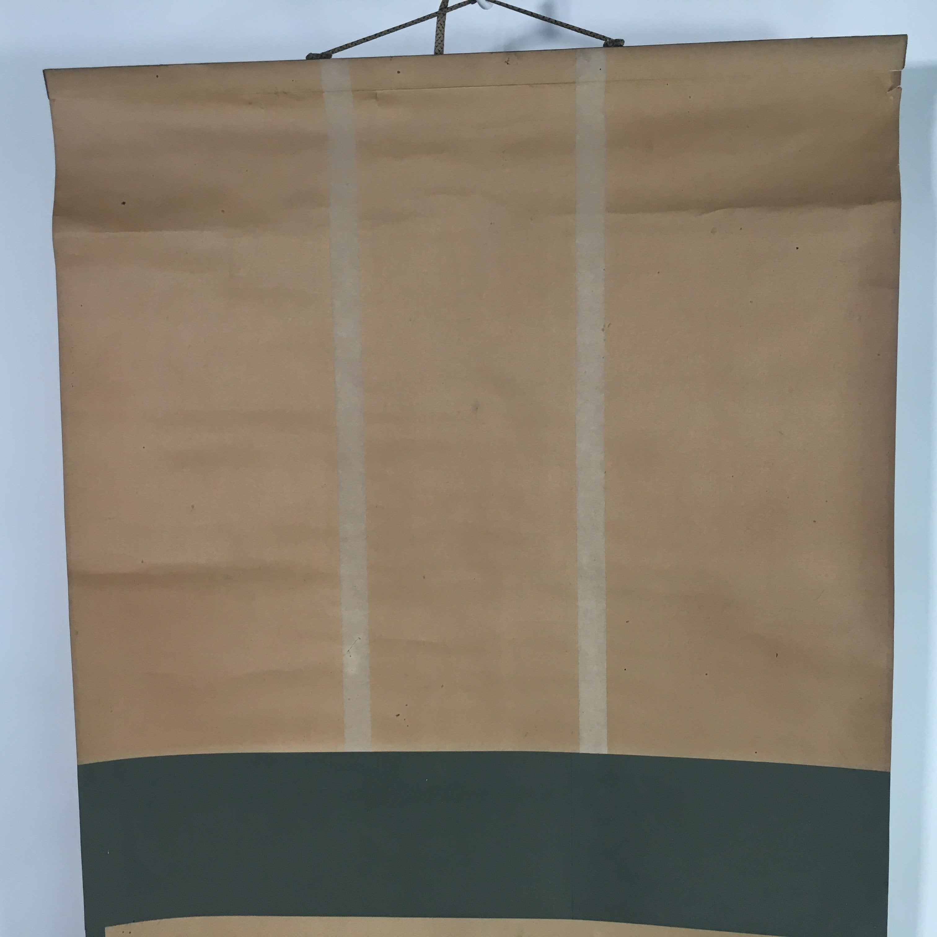 Japanese Hanging Scroll Vtg Kakejiku Kakemono Calligraphy Folding fan SC646