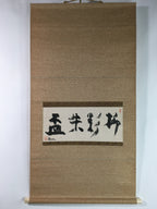 Japanese Hanging Scroll Vtg Kakejiku Kakemono Calligraphy Kanji SC717