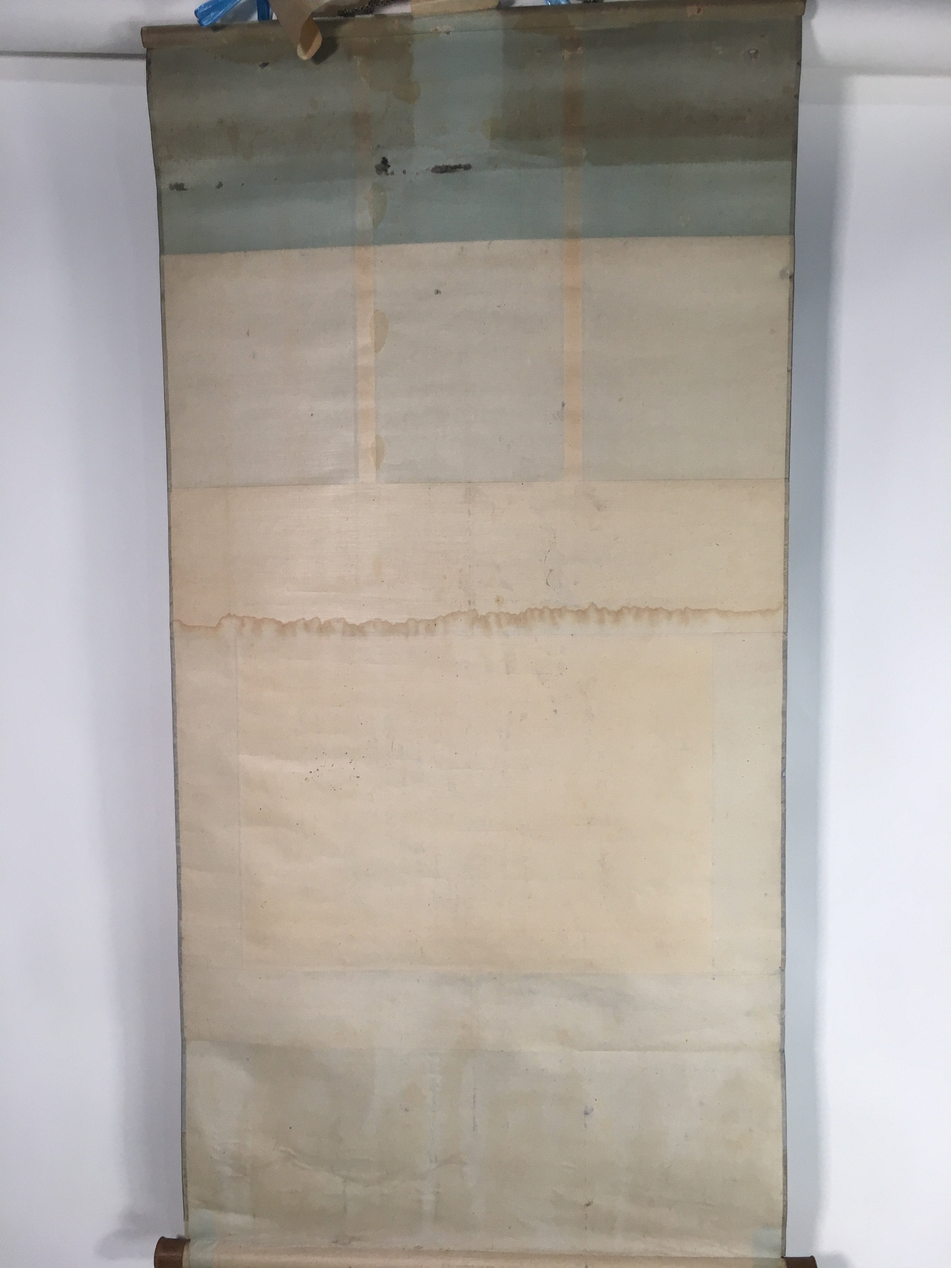 Japanese Hanging Scroll Vtg Kakejiku Kakemono Calligraphy Poetry SC661