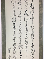 Japanese Hanging Scroll Vtg Kakejiku Kakemono Calligraphy Sentence SC721