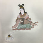 Japanese Hanging Scroll Vtg Kakejiku Kakemono Celestial Maiden SC719