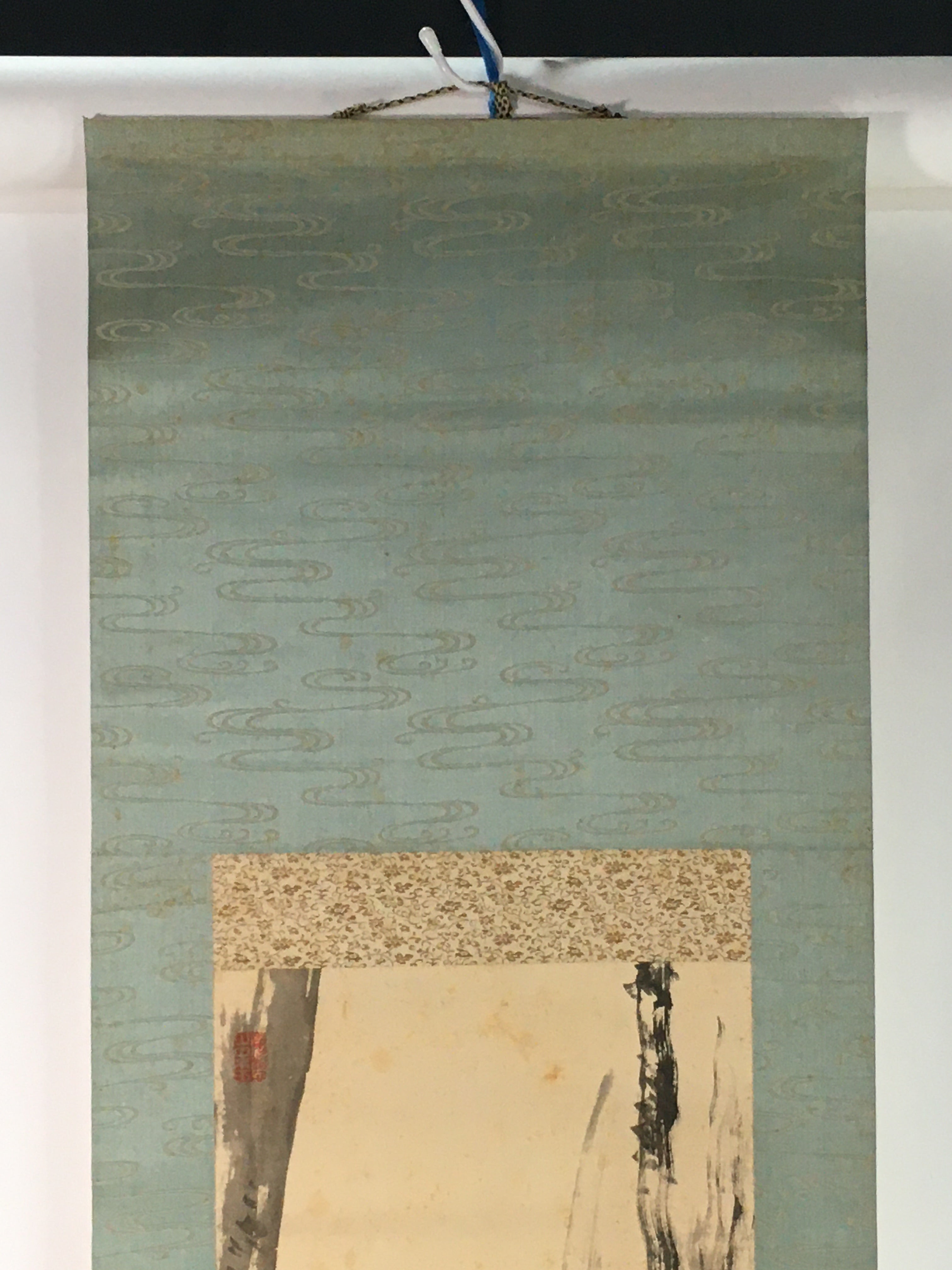 Japanese Hanging Scroll Vtg Kakejiku Kakemono Chinese Literature Poetry SC748