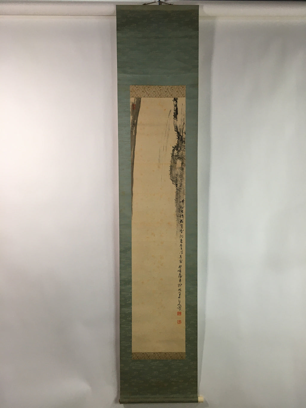 Japanese Hanging Scroll Vtg Kakejiku Kakemono Chinese Literature Poetry SC748