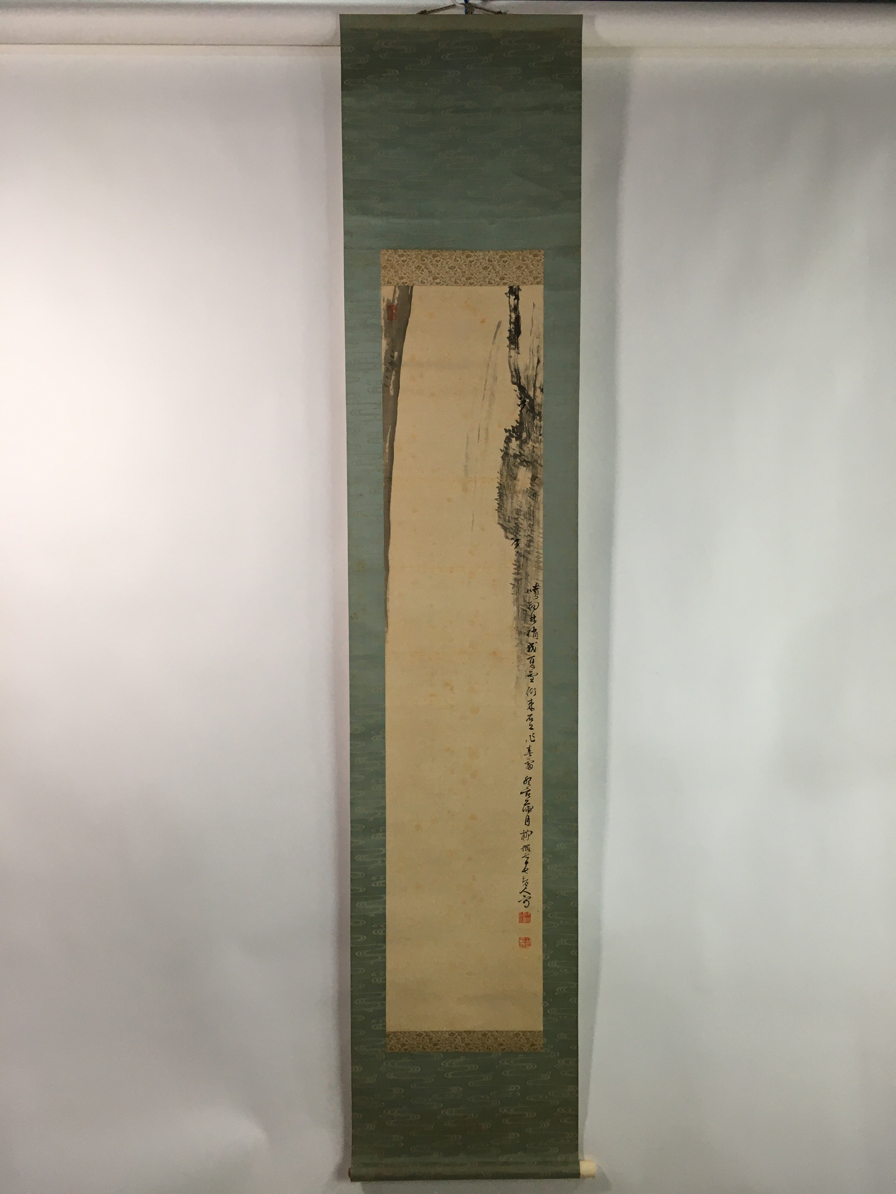 Japanese Hanging Scroll Vtg Kakejiku Kakemono Chinese Literature Poetry SC748