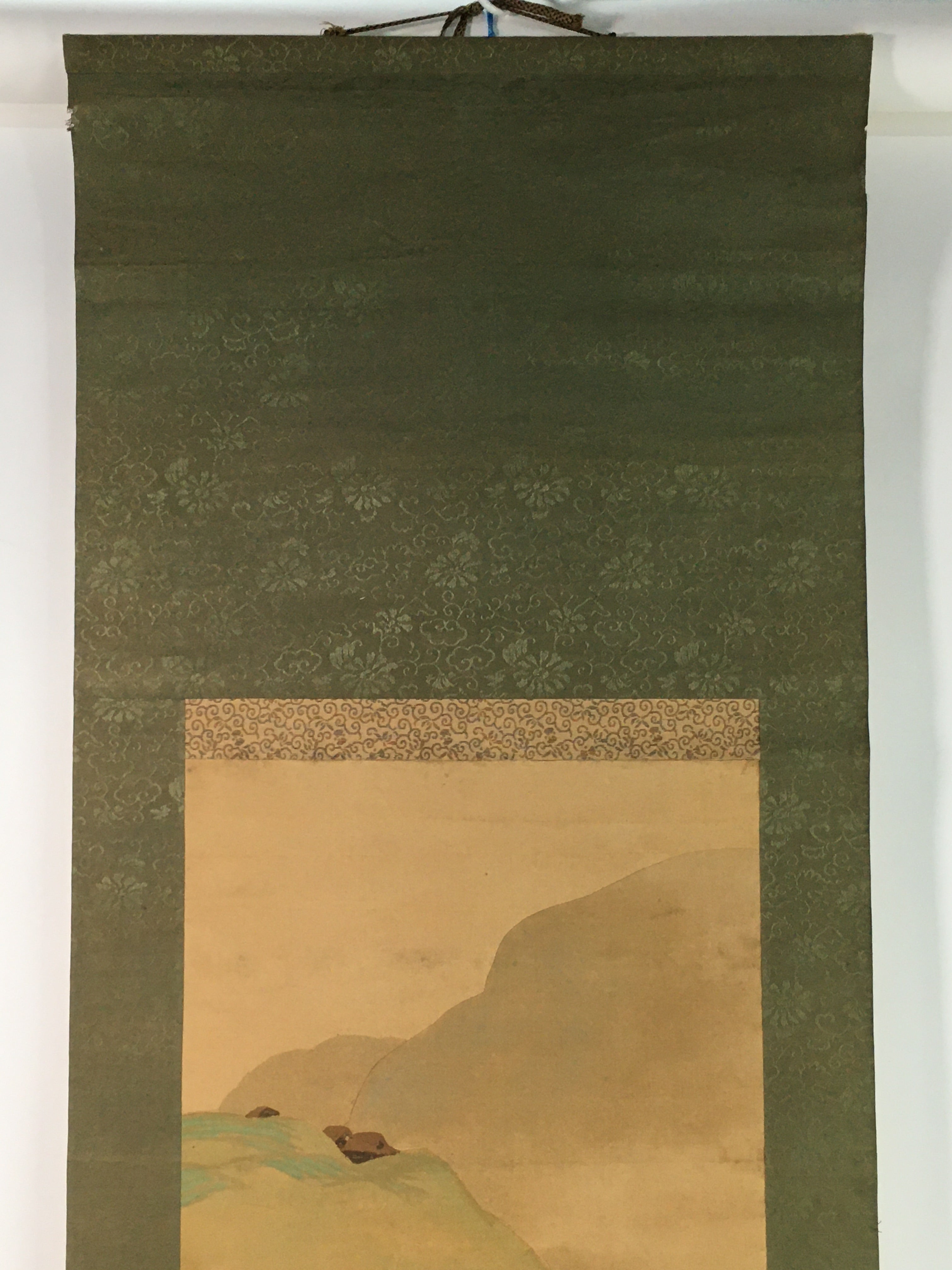 Japanese Hanging Scroll Vtg Kakejiku Kakemono Countryside Scenery SC757