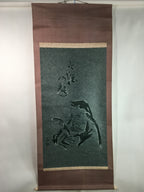 Japanese Hanging Scroll Vtg Kakejiku Kakemono Daruma Washi Art SC749