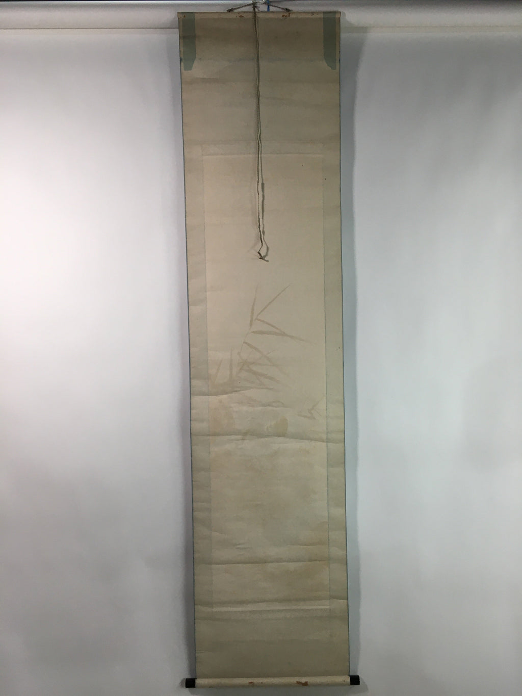 Japanese Hanging Scroll Vtg Kakejiku Kakemono Duck Chick Pond SC745