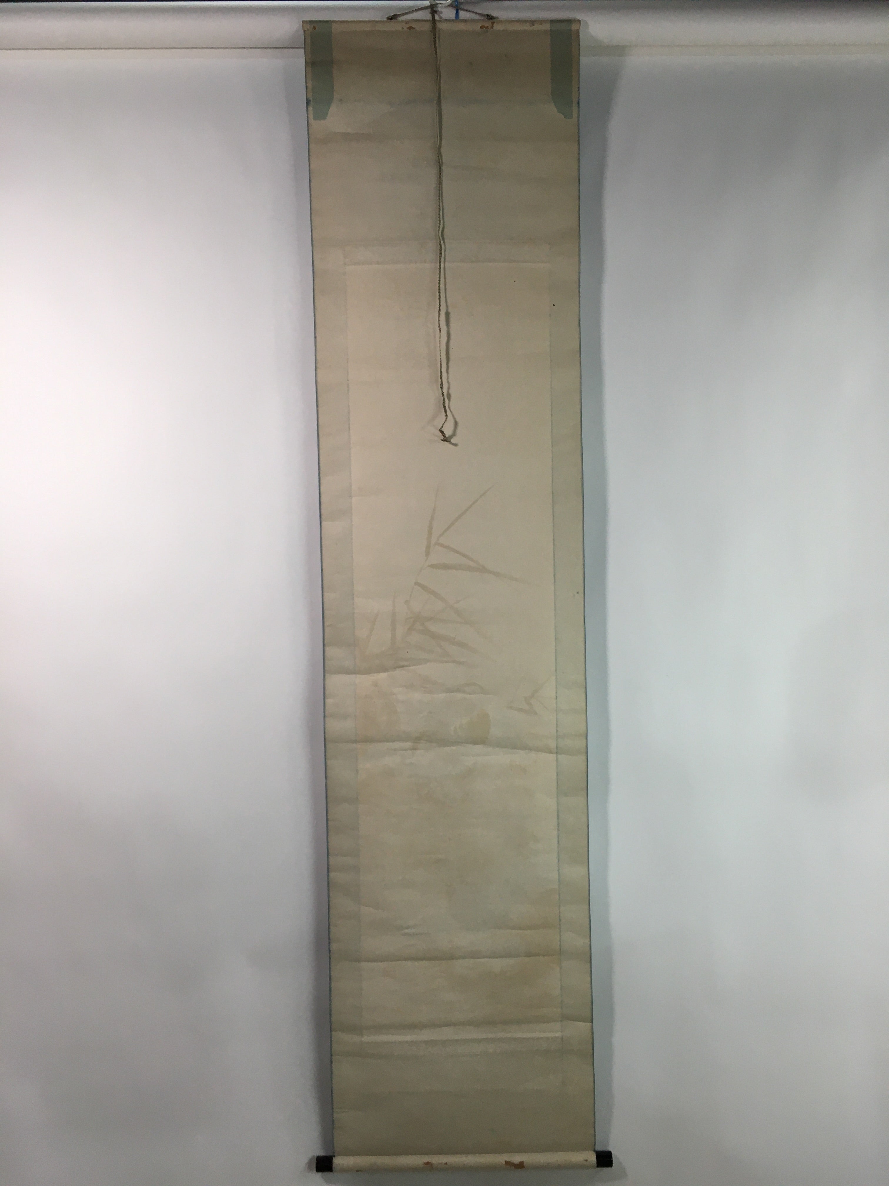 Japanese Hanging Scroll Vtg Kakejiku Kakemono Duck Chick Pond SC745