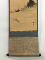 Japanese Hanging Scroll Vtg Kakejiku Kakemono Echigo Mountain SC747