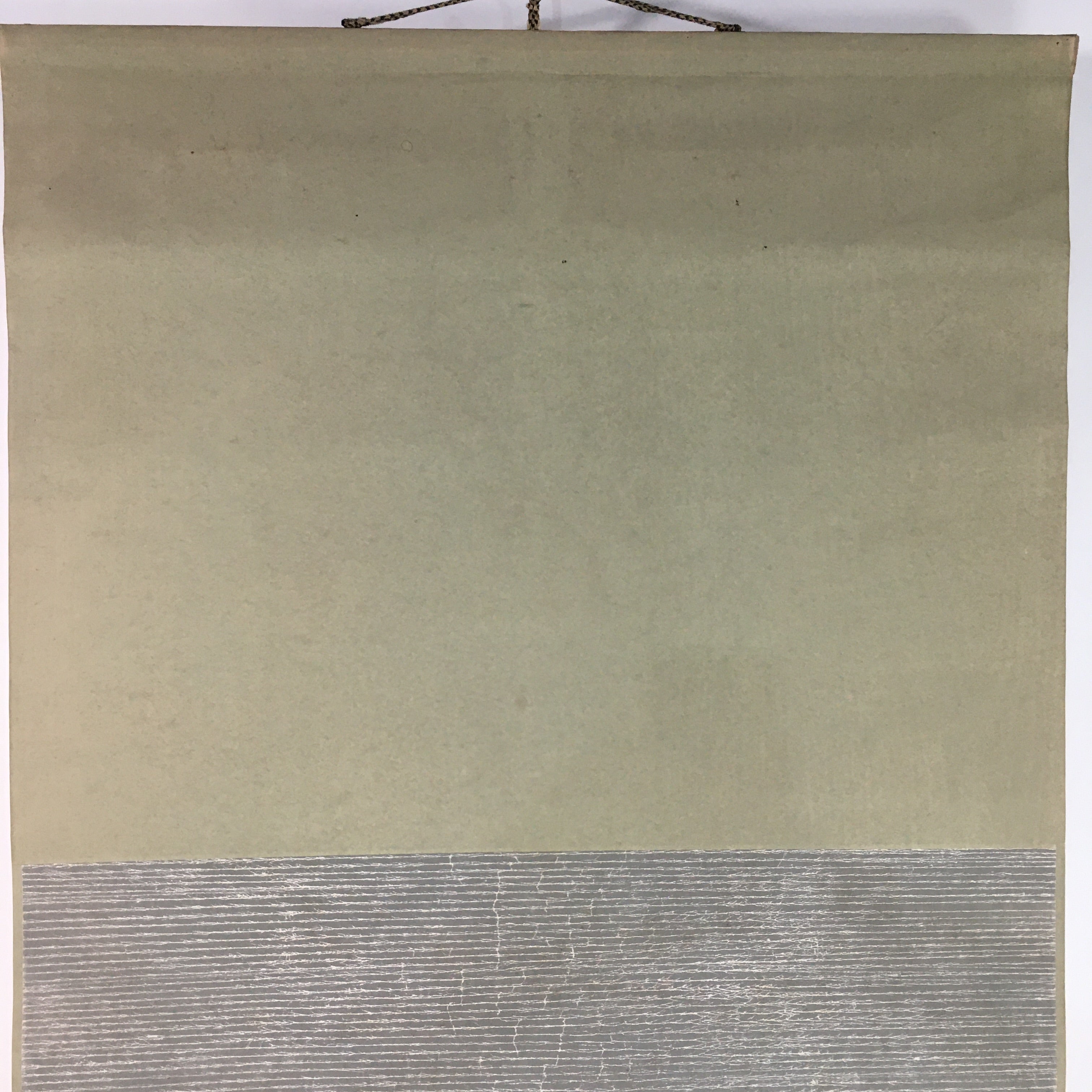 Japanese Hanging Scroll Vtg Kakejiku Kakemono Folding Fan Bamboo SC708