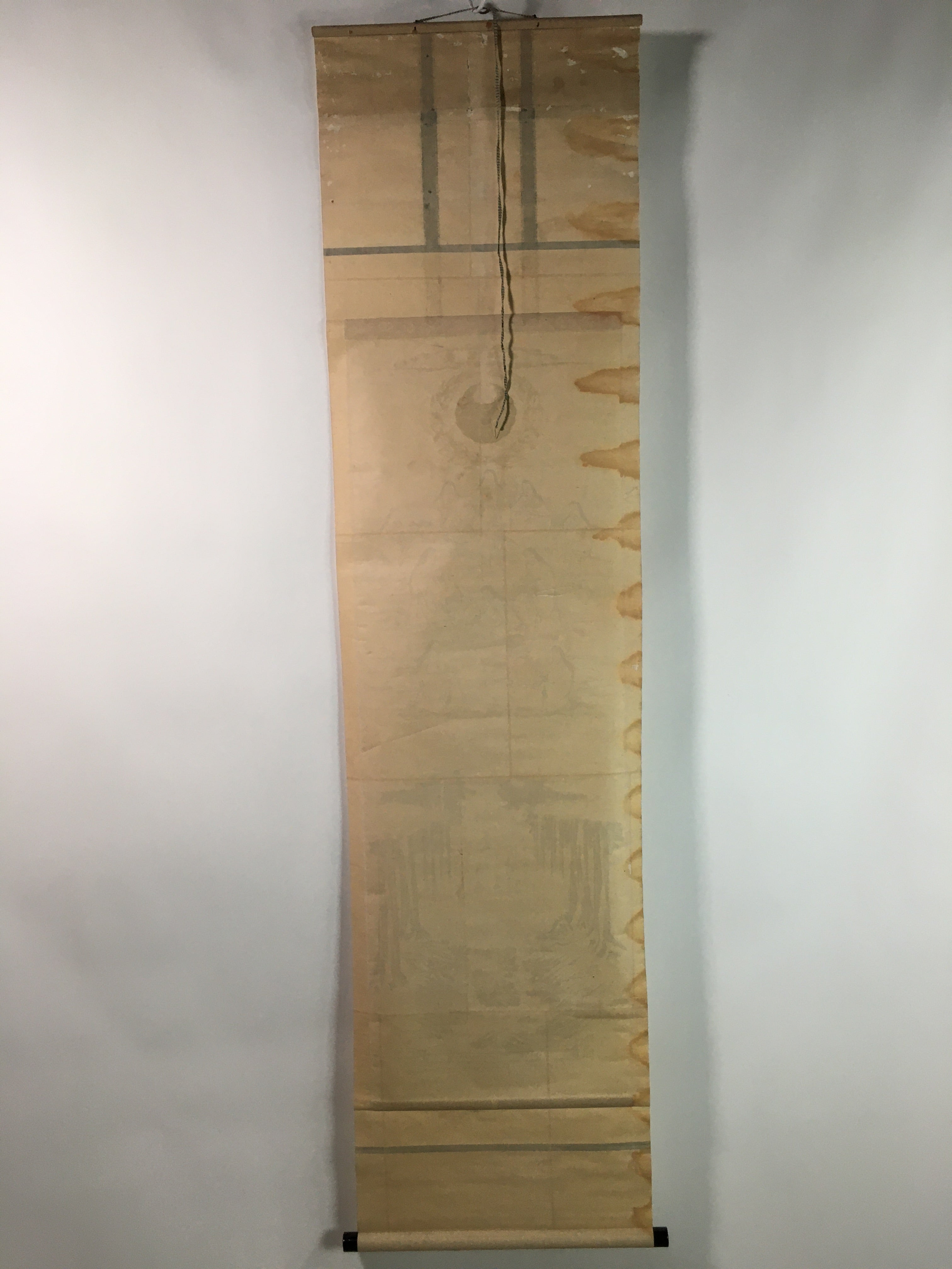 Japanese Hanging Scroll Vtg Kakejiku Kakemono Gods Amulet SC735
