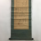 Japanese Hanging Scroll Vtg Kakejiku Kakemono Happiness Yellow Flower SC703