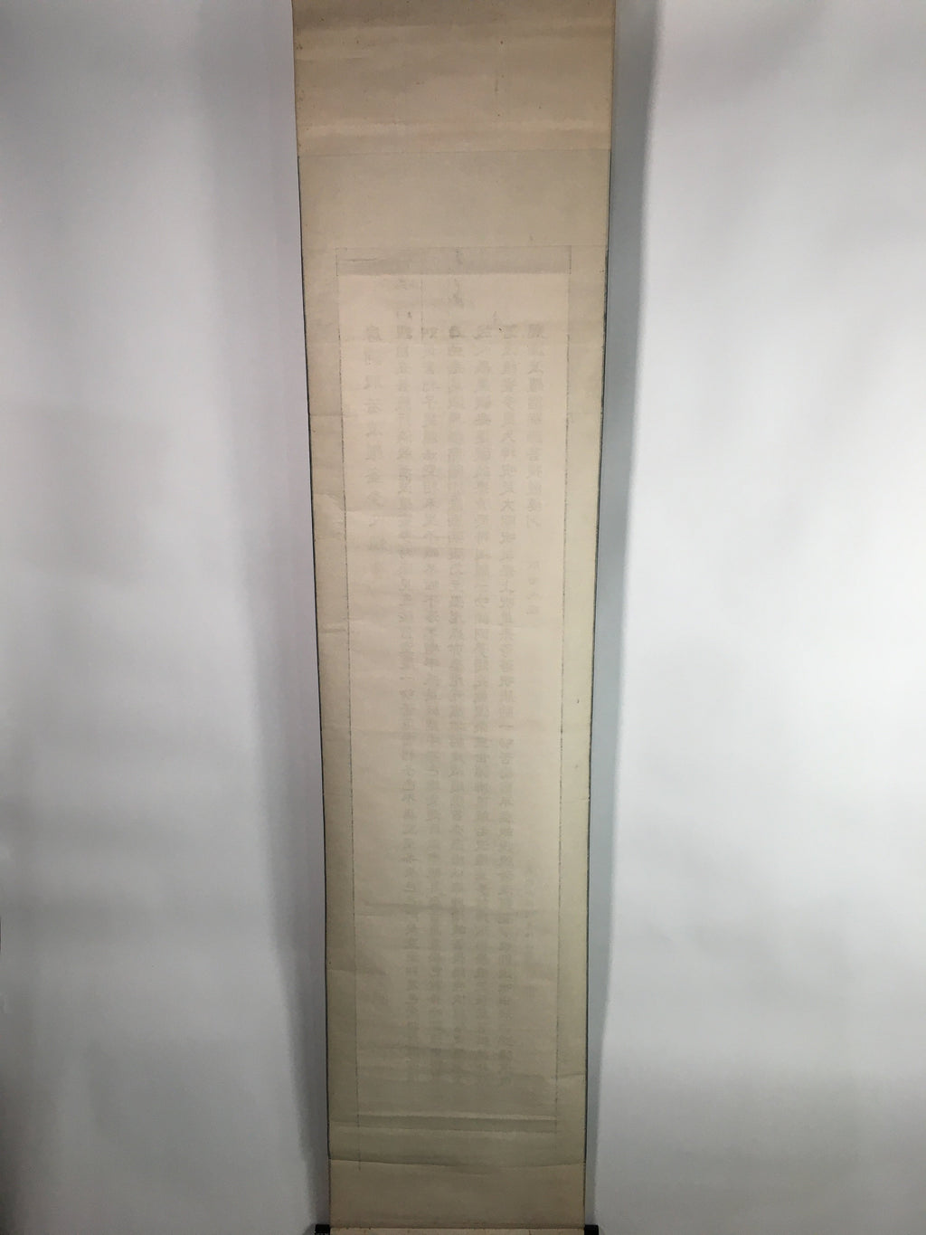 Japanese Hanging Scroll Vtg Kakejiku Kakemono Hnnyashinkyo Buddihist Sutra SC667