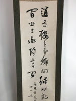 Japanese Hanging Scroll Vtg Kakejiku Kakemono Ink Painting Chinese Writing SC623