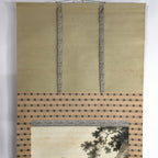 Japanese Hanging Scroll Vtg Kakejiku Kakemono Ink Painting Country House SC612